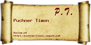 Puchner Timon névjegykártya